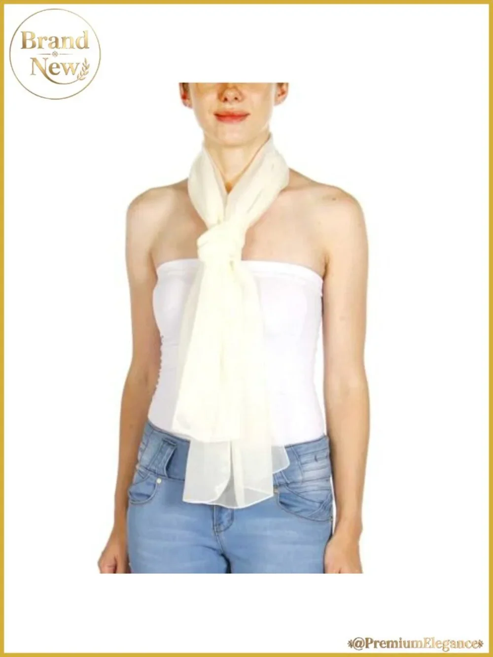 SERENITA Sheer Chiffon Silk Feel Oblong Scarf Wrap Evening Bridal 60x20